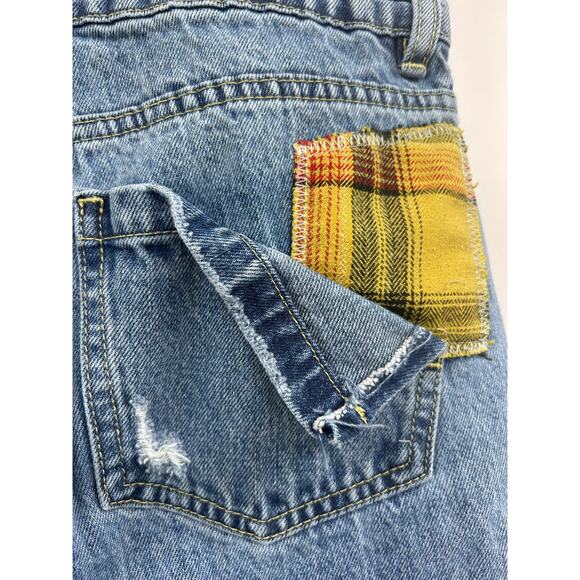 Jaded London Dolls Kill Patchwork Jeans Y2K Grunge Indie Sz 25 Denim Boyfriend - Picture 6 of 11